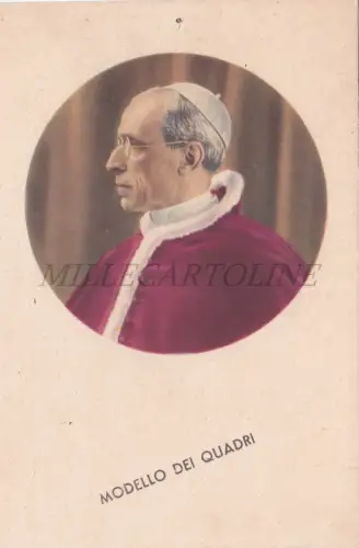 RELIGION - Papst Pius XII., Modell der Gemälde, Preis Pia Unione, Postkarte
