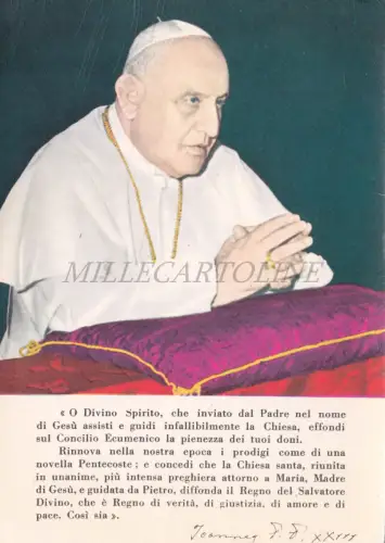 RELIGION - Papst Johannes XXIII., 'Der Göttliche Geist...', Postkarte