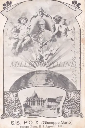 RELIGION - Papst Pius X., Giuseppe Sarto, gewählt 4. August 1903, Postkarte 1903