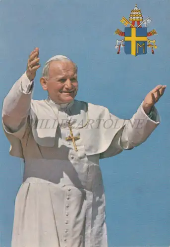 RELIGION - Papst Johannes Paul II., Päpstliches Wappen, Postkarte