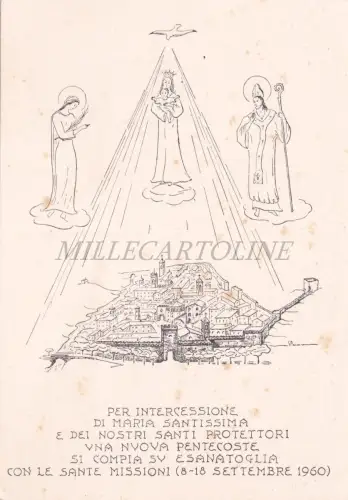 ESANATOGLIA - Heilige Missionen 1960, Neue Pfingsten, Maria und Heilige, Postkarte