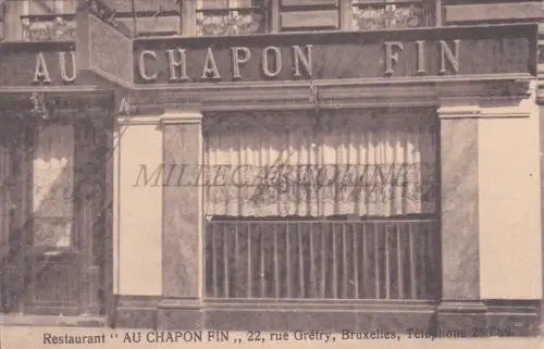BELGIEN - Brüssel, Restaurant 'Au Chapon Fin', Rue Grétry, Postkarte