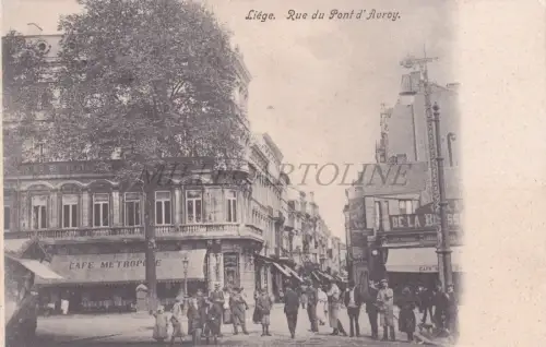 BELGIEN - Lüttich, Rue du Pont d'Avroy, Postkarte