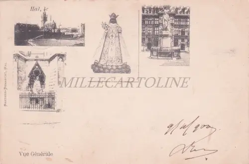 BELGIEN - Halle Halle, Vue General, Postkarte 1900