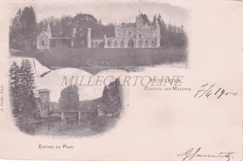 BELGIEN - Pepinster, Chateau des Mazures, Postkarte 1900