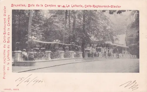 BELGIEN - Brüssel, Bois de la Cambre, Molkerei Café Restaurant, Postkarte 1900