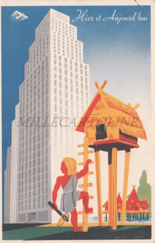 WOLKENKRATZER - Produkte des Schwarzen Löwen Paris Montrouge, gestern heute Karton