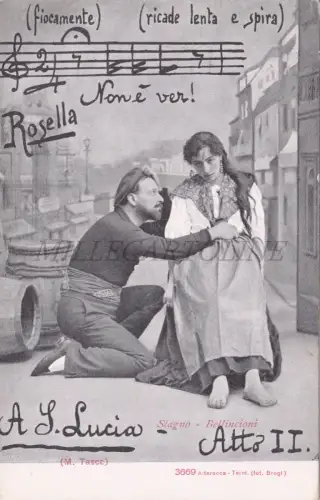 A St. Lucia Akt II - Zinn, Bellincioni, Postkarte Alterocca Nr. 3669 1905
