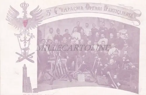 ARTILLERIE - 3. Kompanie Artilleriearbeiter, Militärpostkarte