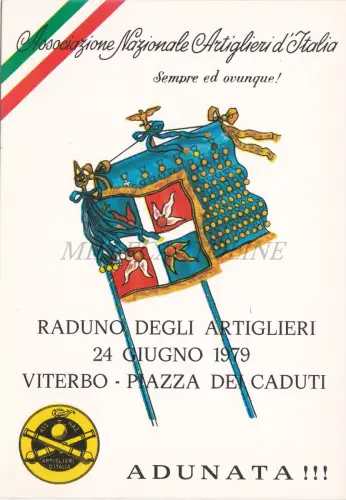 ARTILLERIE - Ass. Naz., Treffen 1979 Viterbo, Feldpostkarte
