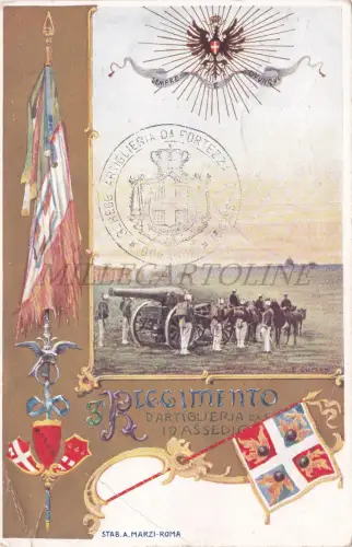 ARTILLERIE - 3. Regiment Art. Belagerung, Feldpostkarte 1915
