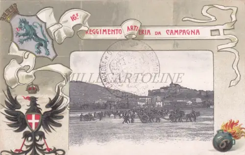 ARTILLERIE - 16. Regiment Art. aus Feldzug, Kommando, Feldpostkarte