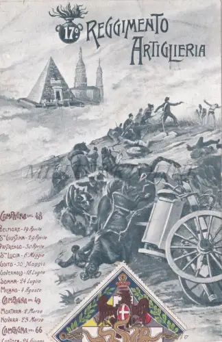 ARTILLERIE - 17. Artillerieregiment, Militärpostkarte