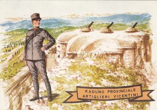 ARTILLERIE - Provinztreffen Artilleri Vicentini 1991, Militärpostkarte