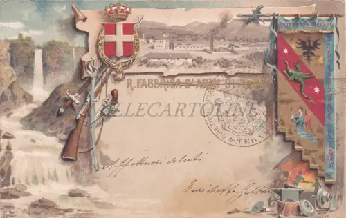 ARTILLERIE - R. Waffenfabrik von Terni, Militärpostkarte