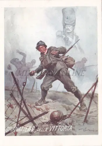 INFANTERIE - Grenatiere della Vittoria, Pisani, G. D'Annunzio, Militärpostkarte