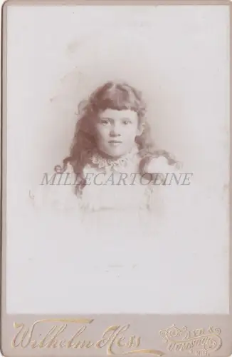 KABINETTFOTO - UK, Junges Mädchen, Wilhelm Hess, Ayr & Cumnock N.B.