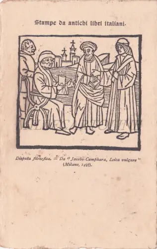 PHILOSOPHISCHER STREIT JACOBO CAMPHARA 1497 - Soldatenkleidung, Postkarte 1917 WWI