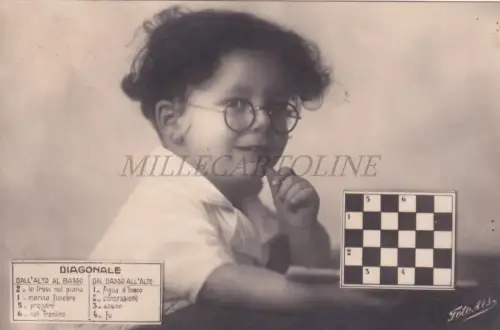 KIND MIT KREUZWORTRÄTSELN - Kreuzworträtsel, Foto Postkarte Ars 1939 Rätselhaft