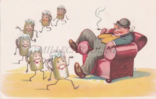 BIER & TABAK - Postkarte Germany