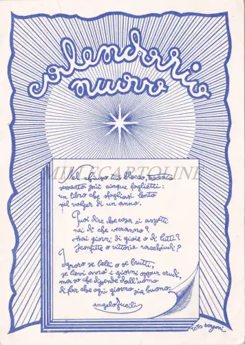 NEUER KALENDER - Poesie Angelo Fucili, Toto Borgoni, Postkarte