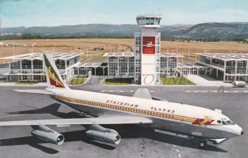 ÄTHIOPIEN - Addis Abeba, Flughafen, Boeing Fan-Jet, Ethiopian Airlines, Postkarte