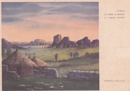 ÄTHIOPIEN - Senafé, Conca e Amba Adana, Dandolo Bellini, Postkarte