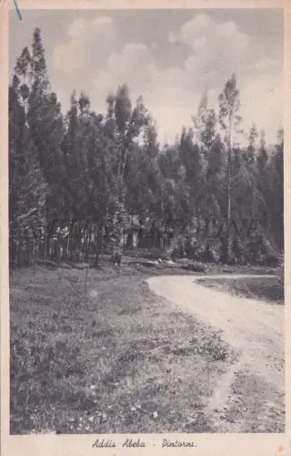 ÄTHIOPIEN - Addis Abeba, Umgebung, Postkarte 1937 Handzensur