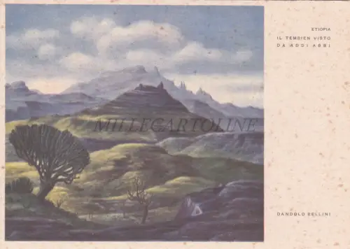 ÄTHIOPIEN - Tembien gesehen von Addi Abbi, Dandolo Bellini, Postkarte