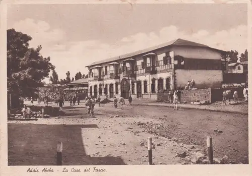 ÄTHIOPIEN - Addis Abeba, La Casa del Fascio, Postkarte