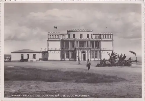 ÄTHIOPIEN - Harar, Regierungspalast bereits Herzog Makonnen, Foto Postkarte 1939