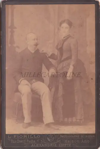 KABINETTFOTO - Ägypten, junges Paar, L. Fiorillo, Alexandria