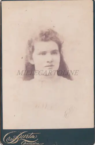 KABINETTFOTO - Neuseeland, junge Frau, Burton Bros, Dunedin