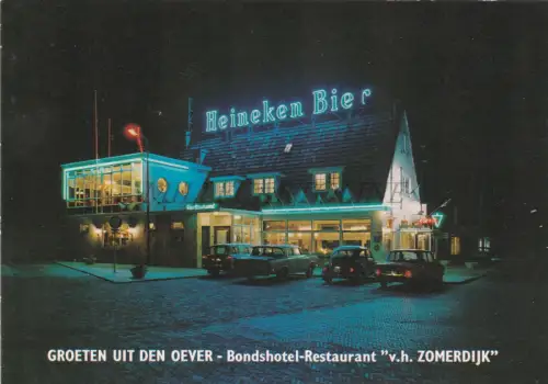 NIEDERLANDE - Den Oever, Bondshotel Restaurant Zomerdijk, Heineken, Postkarte