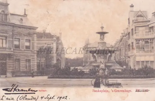 NIEDERLANDE - Den Haag, 's Gravenhage, Bankaplein, Postkarte 1902