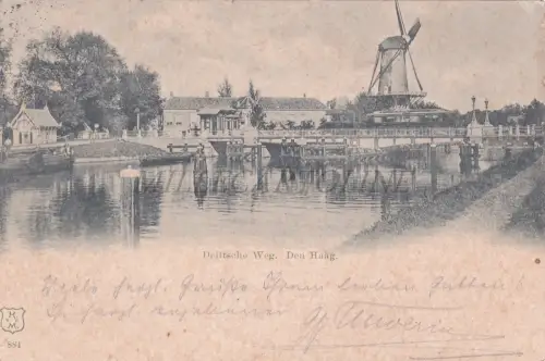 NIEDERLANDE - Den Haag, Delftsche Weg., Postkarte 1901