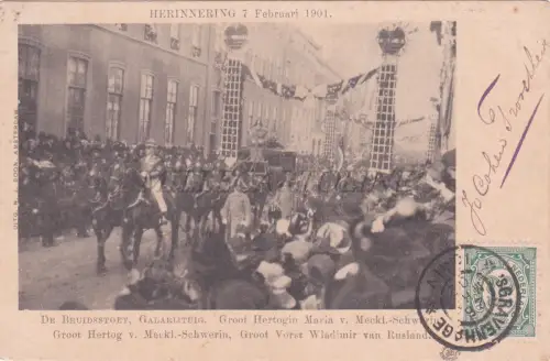 NIEDERLANDE - Den Haag, De Brautstoet, Galarijtuig, Postkarte 1901