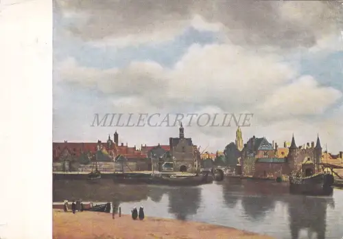 NIEDERLANDE - Delft, Ansicht, Johannes Vermeer, Postkarte