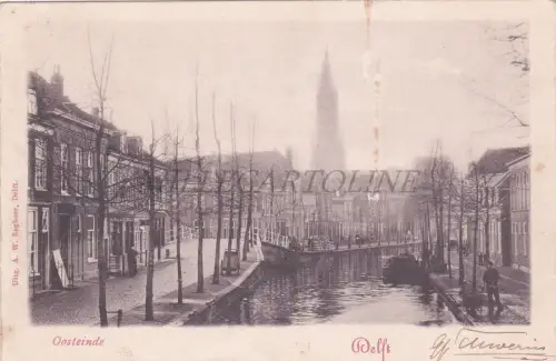 NIEDERLANDE - Delft, Oosteinde, Postkarte 1901
