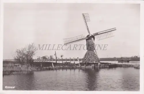 NIEDERLANDE - Grouw, Windmühle, Foto Postkarte