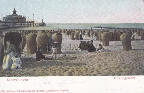 NIEDERLANDE - Scheveningen, Strandgezicht, Postkarte 1904
