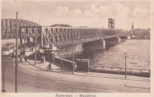 NIEDERLANDE - Rotterdam, Maasbrug, Postkarte 1928
