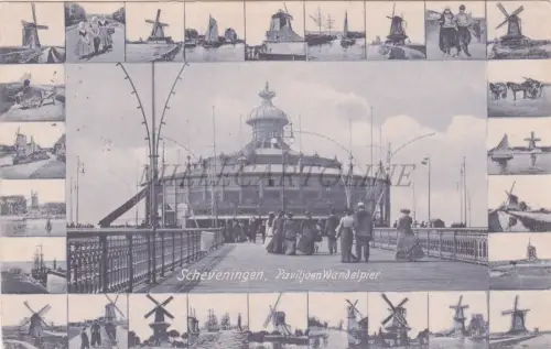 NIEDERLANDE - Scheveningen, Pavillon Wandelpier, Postkarte 1907