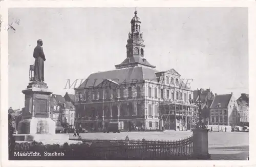 NIEDERLANDE - Maastricht, Stadhuis, Postkarte 1951