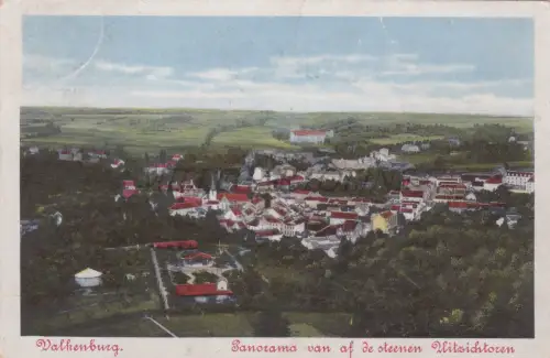 NIEDERLANDE - Valkenburg, Panorama vom Stein Aussichtsturm, Postkarte
