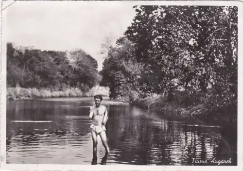 ÄTHIOPIEN - Angareb, Fluss, Foto Postkarte 1938 Gondar