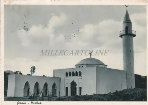 ÄTHIOPIEN - Gondar, Moschee, Postkarte 1939