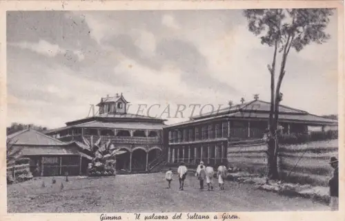 ÄTHIOPIEN - Gimma, Il Palazzo del Sultano a Giren, Postkarte 1939 AOI Stamps