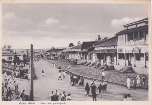 ÄTHIOPIEN - Addis Abeba, Una Via Principale, Postkarte 1939