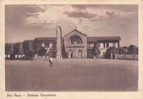 ÄTHIOPIEN - Dire Daua, Bahnhof, Postkarte 1937